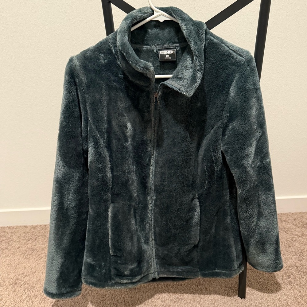 32 Degrees Dark Green Teddy Jacket